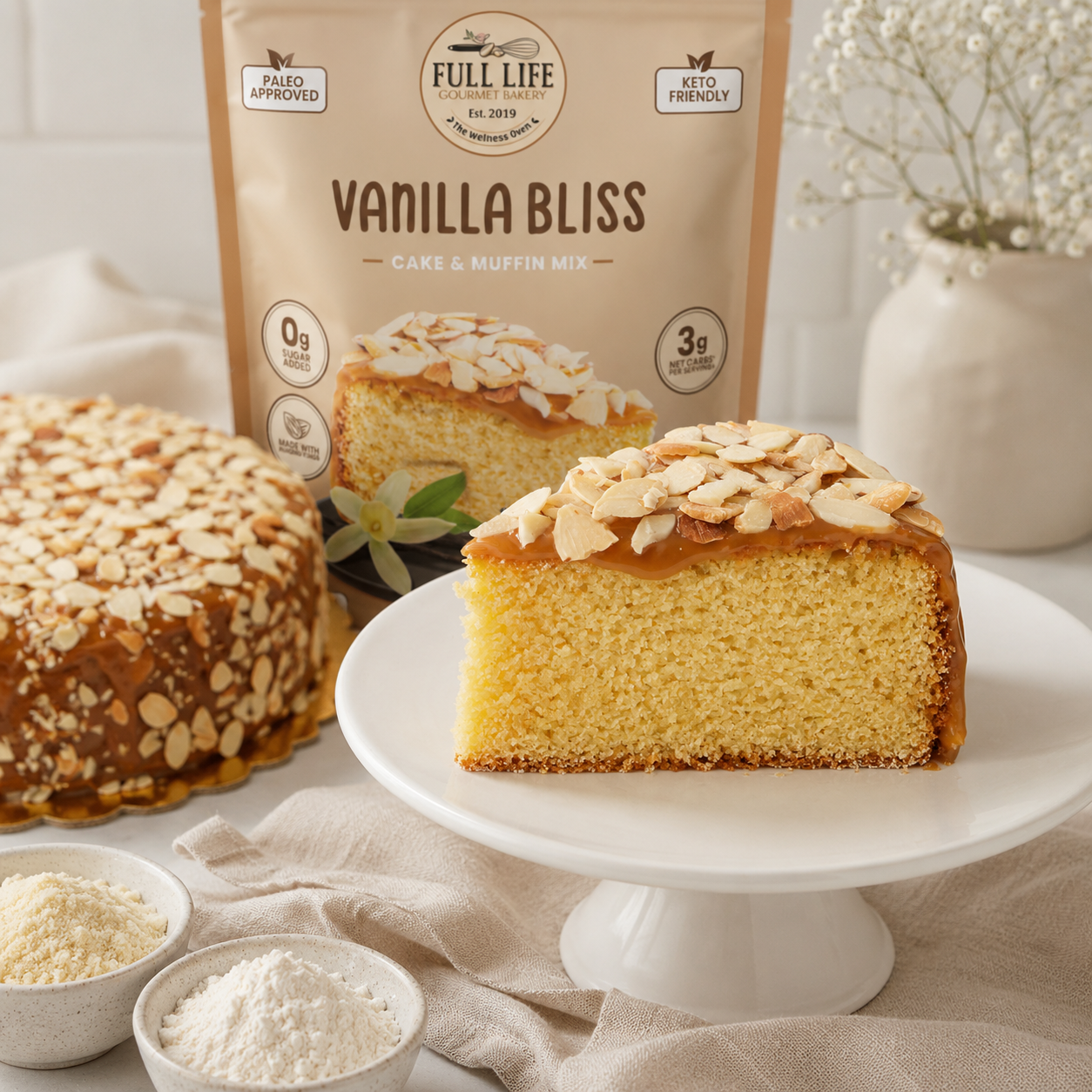 Almond Flour vs. Coconut Flour: How to Bake Moist Gluten-Free Cakes
