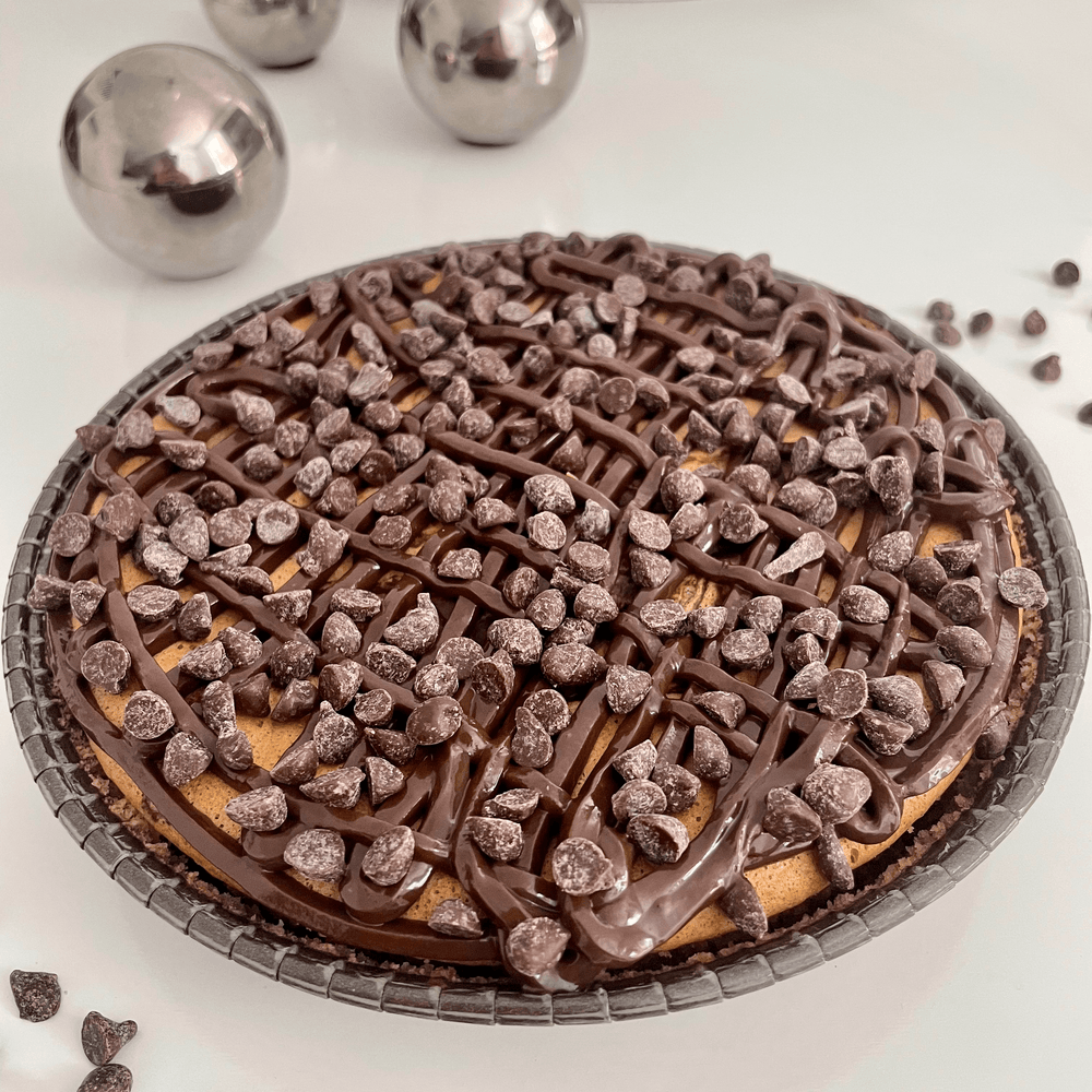 
                  
                    Gluten-free, dairy-free, sugar-free Vanilla and Chocolate, Marvelous Marble Full Life cake, featuring layers of moist vanilla and rich dark chocolate, topped with sugar-free chocolate syrup and extra chocolate chips for a luxurious finish. Full Life Gourmet Bakery
                  
                