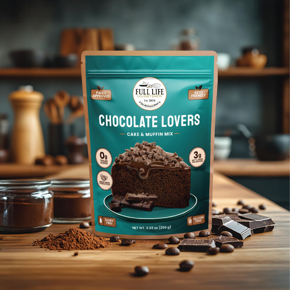 
                  
                    Chocolate Lovers Cake & Muffin Mix – Cake - Gluten-Free, Dairy-Free, Sugar-Free – Full Life Gourmet Bakery
                  
                