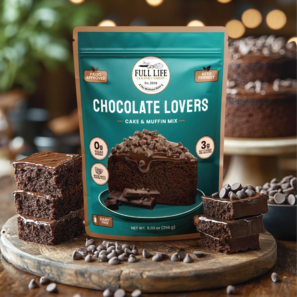 Chocolate Lovers Cake & Muffin Mix – Cake - Gluten-Free, Dairy-Free, Sugar-Free – Full Life Gourmet Bakery