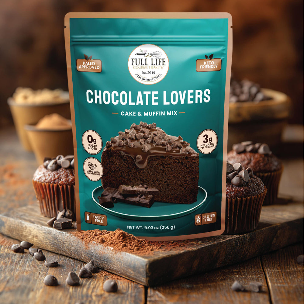 
                  
                    Chocolate Lovers Cake & Muffin Mix – Cake - Gluten-Free, Dairy-Free, Sugar-Free – Full Life Gourmet Bakery
                  
                