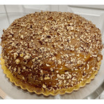 Gluten-Free, Dairy-Free and Sugar-Free Pumpkin Cinnamon cake with caramel topping, perfect for health-conscious dessert lovers. Full Life Gourmet Bakery