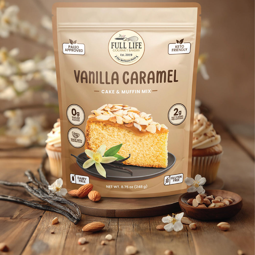 
                  
                    Vanilla Caramel Cake & Muffin Mix – Cake - Gluten-Free, Dairy-Free, Sugar-Free – Full Life Gourmet Bakery
                  
                