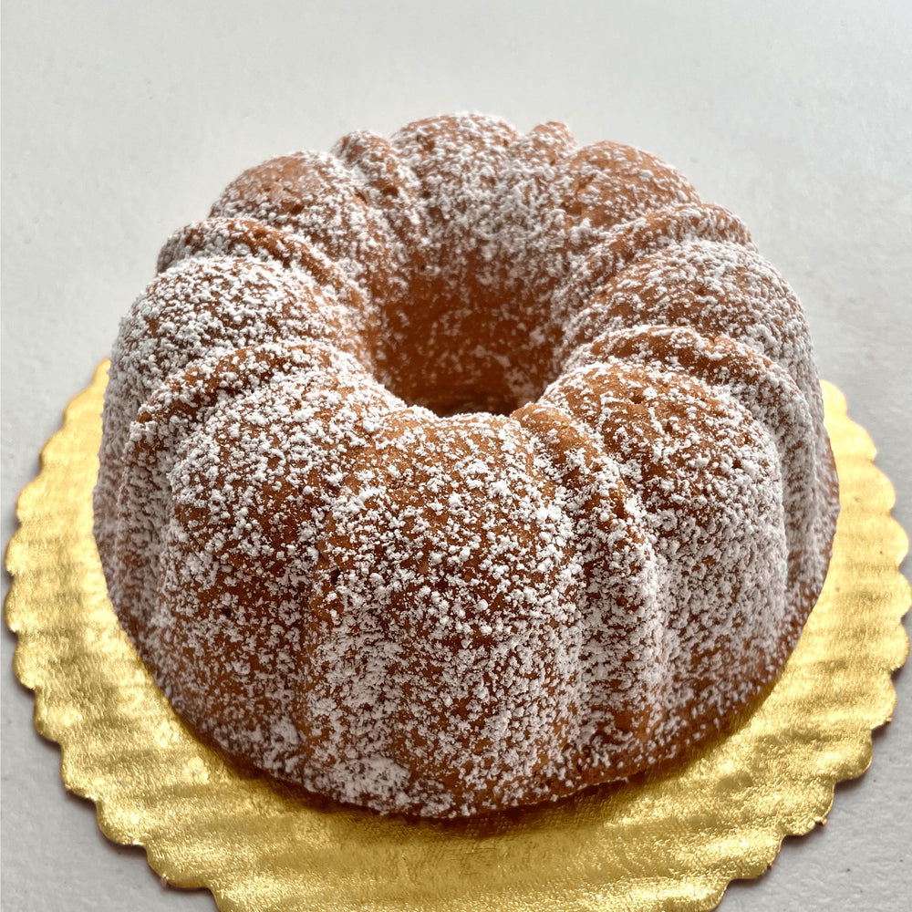 Exquisite Vanilla Caramel cake, a dairy, gluten and sugar-free delight, perfect for those following a Keto or Paleo diet. Full Life Gourmet Bakery
